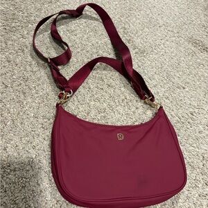 Lululemon Athletica Red Shoulder Bag Crescent Design